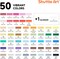 Art 51 Colors Dual Tip Alcohol Based Art Markers, 50 Colors plus 1 Blender Permanent Marker Pens Highlighters with Case Perfect for Illustration Adult Coloring Sketching and Card Making